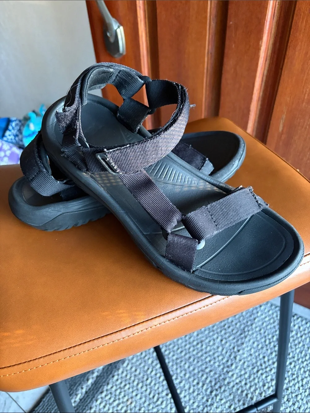 Teva Hurricane Black Men's Adjustable Strap Sandals